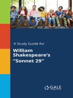 A Study Guide for William Shakespeare's "Sonnet 29"