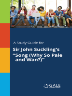 A Study Guide for Sir John Suckling's "Song (Why So Pale and Wan?)"