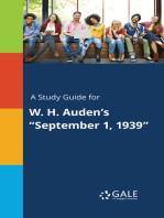 A Study Guide for W. H. Auden's "September 1, 1939"