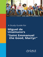 A Study Guide for Miguel de Unamuno's "Saint Emmanuel the Good, Martyr"