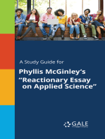 A Study Guide for Phyllis McGinley's "Reactionary Essay on Applied Science"