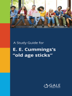 A Study Guide for E. E. Cummings's "old age sticks"