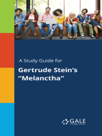 A Study Guide for Gertrude Stein's "Melanctha"
