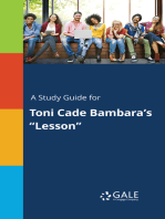 A Study Guide for Toni Cade Bambara's "Lesson"