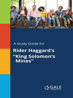 A Study Guide for Rider Haggard's "King Solomon's Mines"