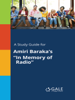 A Study Guide for Amiri Baraka's "In Memory of Radio"