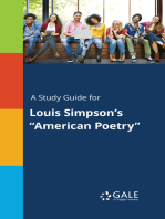 A Study Guide for Louis Simpson's "American Poetry"