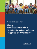 A Study Guide for Mary Wollstonecraft's "A Vindication of the Rights of Woman"