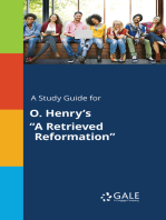 A Study Guide for O. Henry's "A Retrieved Reformation"
