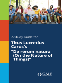 Read A Study Guide For Titus Lucretius Carus S De Rerum Natura On The Nature Of Things Online By Gale And Cengage Books