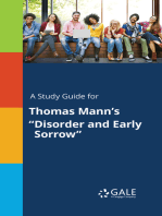 A Study Guide for Thomas Mann's "Disorder and Early Sorrow"