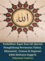 Tadabbur Ayat Suci Al-Quran Penghilang Perasaan Takut, Khawatir, Cemas & Depresi Edisi Bahasa Inggris