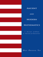 Ancient and Modern Mathematics: 1 - Ancient Problems 2 - Partial Permutations