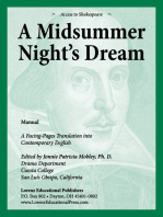 Midsummer Night's Dream Manual: A Facing-Pages Translation into Contemporary English