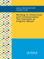 Gale Researcher Guide for: Writing to Historicize and Contextualize: The Example of Virginia Woolf
