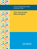 Gale Researcher Guide for: The Dramatic Monologue