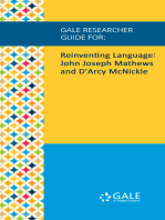 Gale Researcher Guide for: Reinventing Language: John Joseph Mathews and D'Arcy McNickle