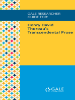Gale Researcher Guide for: Henry David Thoreau's Transcendental Prose