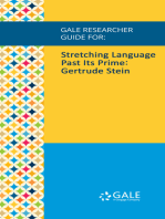 Gale Researcher Guide for: Stretching Language Past Its Prime: Gertrude Stein