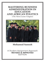 Mastering Business Administration in Education and African Politics (The Sierra Leone Chapter)