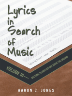 Lyrics in Search of Music: Volume Iii—Welcome to Another Day Above the Ground