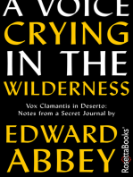 A Voice Crying in the Wilderness: Vox Clamantis in Deserto: Notes from a Secret Journal