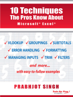 10 Techniques the Pros Know About Microsoft Excel