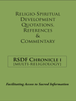 Rsdf Chronicle I: Religio-Spiritual Development Quotations, References & Commentary