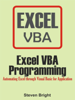 Excel VBA Programming: Automating Excel through Visual Basic for Application