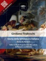 Storia della letteratura italiana del cav. Abate Girolamo Tiraboschi – Tomo 2. – Parte 1: Dalla morte di Augusto sino alla caduta dell'impero occidentale