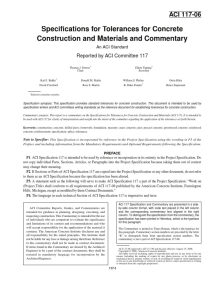 Read ACI 117-06: Specifications for Tolerances for Concrete