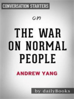 The War on Normal People: The Truth About America's Disappearing Jobs and Why Universal Basic Income Is Our Future​​​​​​​ by Andrew Yang​​​​​​​ | Conversation Starters