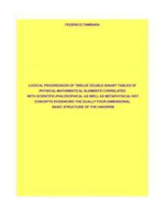 Logical progression of twelve double binary tables of physical-mathematical elements correlated with scientific-philosophical as well as metaphysical key concepts evidencing the dually four-dimensional basic structure of the universe