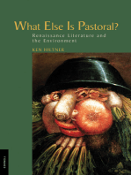 What Else Is Pastoral?: Renaissance Literature and the Environment