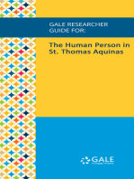 Gale Researcher Guide for: The Human Person in St. Thomas Aquinas