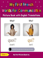 My First French Words for Communication Picture Book with English Translations