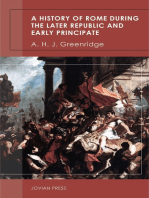 A History of Rome During the Later Republic and Early Principate