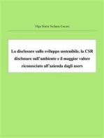 La disclosure sullo sviluppo sostenibile, la CSR disclosure sull’ambiente e il maggior valore riconosciuto all’azienda dagli users