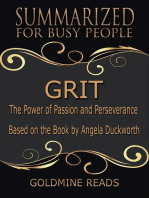 Grit - Summarized for Busy People: The Power of Passion and Perseverance: Based on the Book by Angela Duckworth