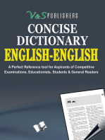 English - English Dictionary: English word - its meaning in English along with sentence