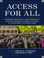 Access for All: Expanding Opportunity and Programs to Support Successful Student Outcomes at University of Nevada, Reno