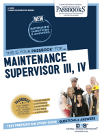 Maintenance Supervisor III, IV: Passbooks Study Guide