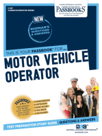 Motor Vehicle Operator: Passbooks Study Guide