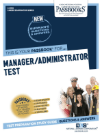 Manager/Administrator Test: Passbooks Study Guide