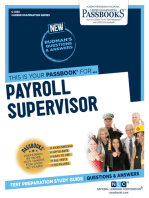 Payroll Supervisor: Passbooks Study Guide