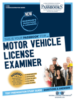 Motor Vehicle License Examiner: Passbooks Study Guide