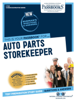 Auto Parts Storekeeper: Passbooks Study Guide