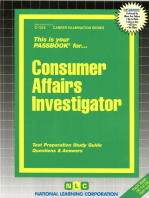 Consumer Affairs Investigator: Passbooks Study Guide