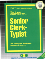 Senior Clerk-Typist: Passbooks Study Guide