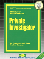 Private Investigator: Passbooks Study Guide